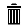 Trash can icon vector. rubbish illustration sign. basket symbol. garbage logo.