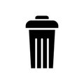 Trash can icon vector. rubbish illustration sign. basket symbol. garbage logo.