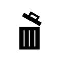 Trash can icon vector. rubbish illustration sign. basket symbol. garbage logo.