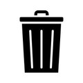 Trash can icon vector. rubbish illustration sign. basket symbol. garbage logo.