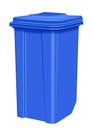 Trash can isolated - blue Royalty Free Stock Photo