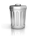 Trash can isolated on white background Royalty Free Stock Photo