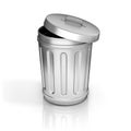 Trash can isolated on white background Royalty Free Stock Photo