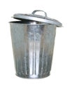 Trash can, lid ajar back Royalty Free Stock Photo