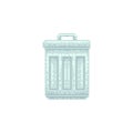 Trash Can Logo Icon in Pixel Art