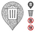 Trash Can Marker Web Vector Mesh Illustration Royalty Free Stock Photo