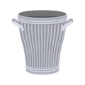 Trash can open isolated. Wheelie bin on white background. Dumpster iron