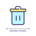 Trash can pixel perfect RGB color ui icon Royalty Free Stock Photo