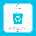 Trash can, recycle bin icon Royalty Free Stock Photo