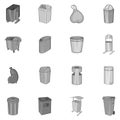 Trash can and recycle bin icons set Royalty Free Stock Photo