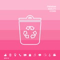 Trash can, recycle bin symbol icon Royalty Free Stock Photo