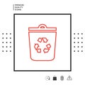 Trash can, recycle bin symbol icon Royalty Free Stock Photo