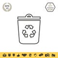 Trash can, recycle bin symbol icon Royalty Free Stock Photo