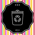 Trash can, recycle bin symbol icon Royalty Free Stock Photo