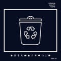 Trash can, recycle bin symbol icon Royalty Free Stock Photo