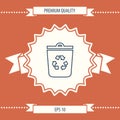 Trash can, recycle bin symbol icon Royalty Free Stock Photo