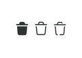 Trash Can, Rubbish Bin Flat Vector Icon. Trash Can, Rubbish Bin. Flat Vector Icon illustration. Royalty Free Stock Photo