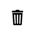 Trash Can, Rubbish Bin Flat Vector Icon