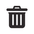 Trash Can, Rubbish Bin. Simple vector modern icon design illustration Royalty Free Stock Photo