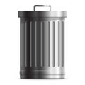Steel Trash can icon isolated on white background