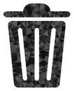 Trash Can Triangle Lowpoly Flat Icon Royalty Free Stock Photo