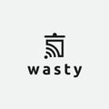 trash can wifi logo or signal icon