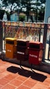 Colorful trash cans Royalty Free Stock Photo