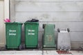 Trash cans garbage separation Royalty Free Stock Photo