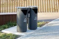 Trash bin with garbage sorting function