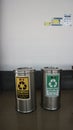 trash cans that have implemented a recycling system