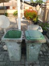 trash cans provided in a mosque yard