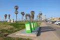 Trash cans on the Tel Aviv embankment