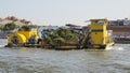 Trash-cleaning boat on the Chao Phraya River