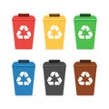 Trash containers for recycling