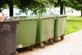 Trash containers Royalty Free Stock Photo
