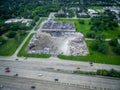 Trash and debris outside of Houston homes