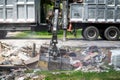 Trash and debris outside of Houston homes