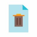 Trash Document icon vector image. Royalty Free Stock Photo