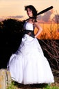 Trash the dress woman Royalty Free Stock Photo