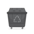 Trash dumpster vector illustration isolated on white background