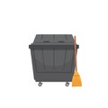 Trash dumpster vector illustration isolated on white background