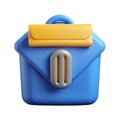 Trash Email 3D Icon for Secure and Efficient Inbox Cleanup with a High-Quality Professional Look