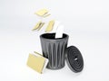 Trash folder on white background Royalty Free Stock Photo