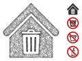 Trash House Web Vector Mesh Illustration Royalty Free Stock Photo