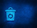 Trash icon artistic abstract blue grunge texture background