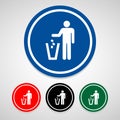 Trash icon great for any use. Vector EPS10.
