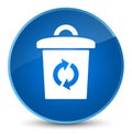 Trash icon elegant blue round button Royalty Free Stock Photo