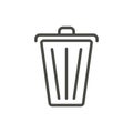 Trash icon vector. Line delete symbol.