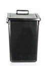 Trash isolated dirty old black bin isolated