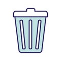 Trash line and fill style icon vector design